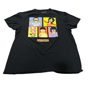 Bobs burgers funny animated series t-shirt men’s large cartoon comedy black tee